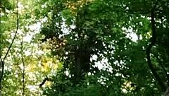 slave slut bent over in forest for doggystyle