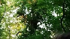 slave slut bent over in forest for doggystyle