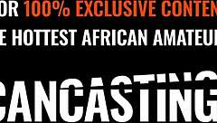 Ebony Hottie Rides Big Cock Producer Doggystyle for Booking