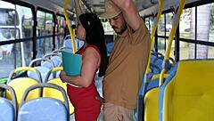 brazilian student groped and screwed inside public bus by stranger