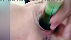 Raven Grey Pours Champagne with Her Pussy Hole