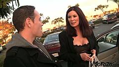 Brunette MILF Gets Rough Facial from Father-in-Law