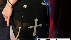 Hot Gothic Vampire Dani Masturbates Pussy with Big Tits!