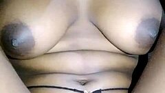 African girl with small tits riding BBC