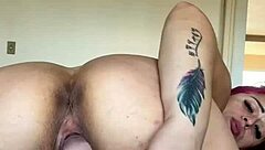 Prostitute shows off as she plays risky with toys