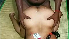 beautiful indian aunty with long hair enjoys intimate moments with roommate in homemade video