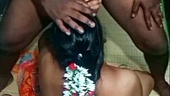 beautiful indian aunty with long hair enjoys intimate moments with roommate in homemade video