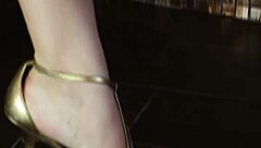 Footjob Turns Into Deep Sink Fuck For Cute Blonde