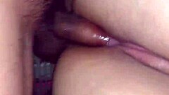 how does colombian babe take cum inside tight ass?