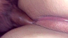 how does colombian babe take cum inside tight ass?