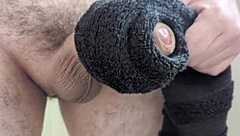 Feeling Intense Pleasure from Massive Cumshot in Bathroom