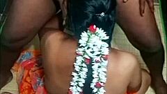 beautiful indian aunty with long hair enjoys intimate moments with roommate in homemade video