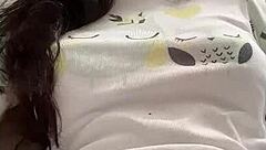 Ever seen a shemale clamp her cock while stroking?