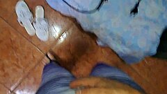 Hot day with maid in living room