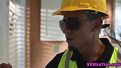 Petite teen 18+ gets railed hard with big cock doggystyle