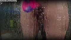 Spied On Chubby Roommate Using New Toy In Shower