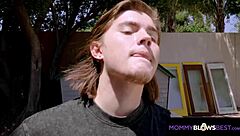 busty milf neighbor needed a massage and some help.