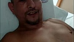 Brazilian Mature Amateur Gives Bareback Handjob Leading to Explosive Cumshot on Small Waist!