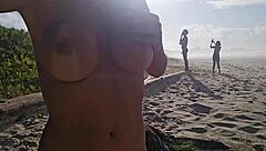 I'm showing myself to strangers at the nudist beach