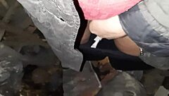 Two Brunette Lesbians Masturbate In A Hut, Reaching Orgasm With Hairy Beavers And Pussy Stimulation