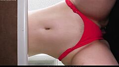 Corra Cox Bent Over In Garage, Punished With Blowjob By Guard