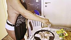 Fucking while cooking and washing dishes, a daring act