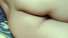 Masked Chinese milf saleswoman secretly video chats nude with boss at dusk