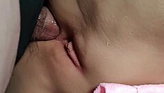 The guy buried his cum in her ass. She enjoyed it