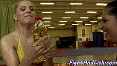 Oil Wrestling Lesbians Queen Each Other