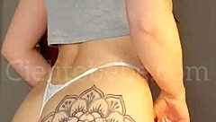 Argentinian dancer performs in white micro thong, showcasing her open ass