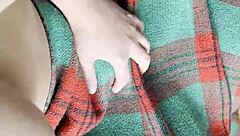 Shy Neighbor Licks Pussy Intensely Under Blanket