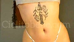 Argentinian dancer performs in white micro thong, showcasing her open ass