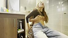 Wow, banged my husband's friend in bathroom at party!