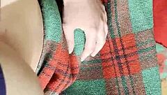 Shy Neighbor Licks Pussy Intensely Under Blanket