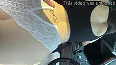 Girlfriend gets bent over in car for doggystyle in woods