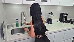 Colombian woman flirts with plumber and enjoys a quickie - Alejandra Palacios