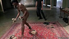 Ebony beauty got a hard lesson with a whip and a machine