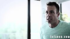 Guy tries to convert lesbian stepsis Uma Jade to straight with big cock.