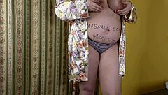 My cheating wife before and after cuckold creampie session.