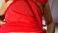 Colombian blonde MILF bounces big tits in amateur webcam video