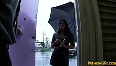 Is Izzy Bella Blu's horny handjob on monster cock enough for cum?