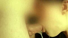 slobbery blowjob with deep throat and pulsating cum