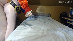 Fucking my new sex doll in a passionate session, inspired by Harley Quinn's wild energy