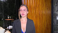 Receptionist fucked hard for money