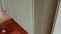 My neighbor's wife sucked my cock in her house