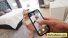 Mature british cougar in garter stockings takes monster cock from behind in the bedroom