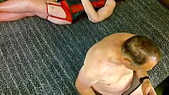 Granny carmen is good at sucking dick, especially deepthroat