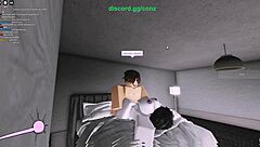 Girl has sex while her boyfriend plays Roblox on the computer