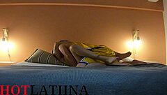 Pay lodging with sex on New Year, bound girlfriend gets creampie 😏