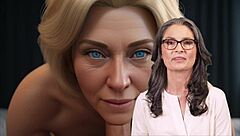 French Mom Plays Foot Games with Stepson